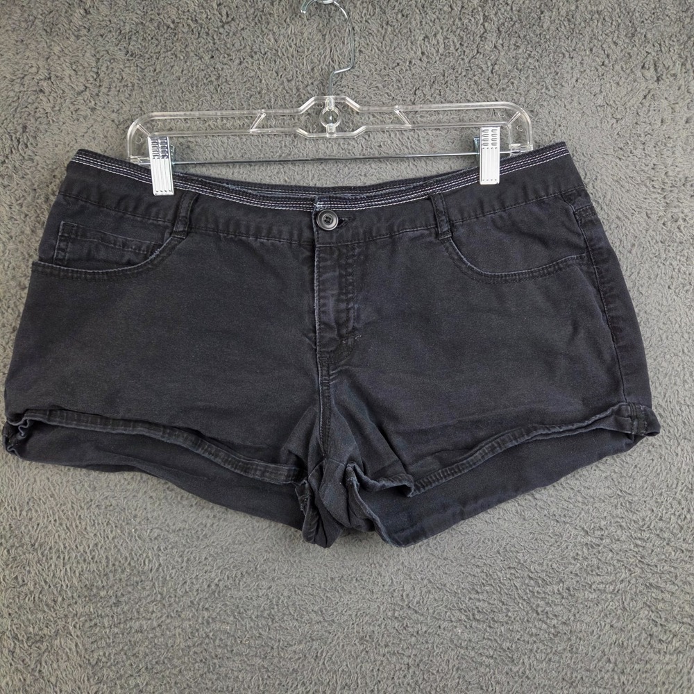 Ocean Pacific OP Denim Shorts Women's 15 Jean Stretch Black
